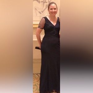 Adrianna Papell midnight blue gown, size 8